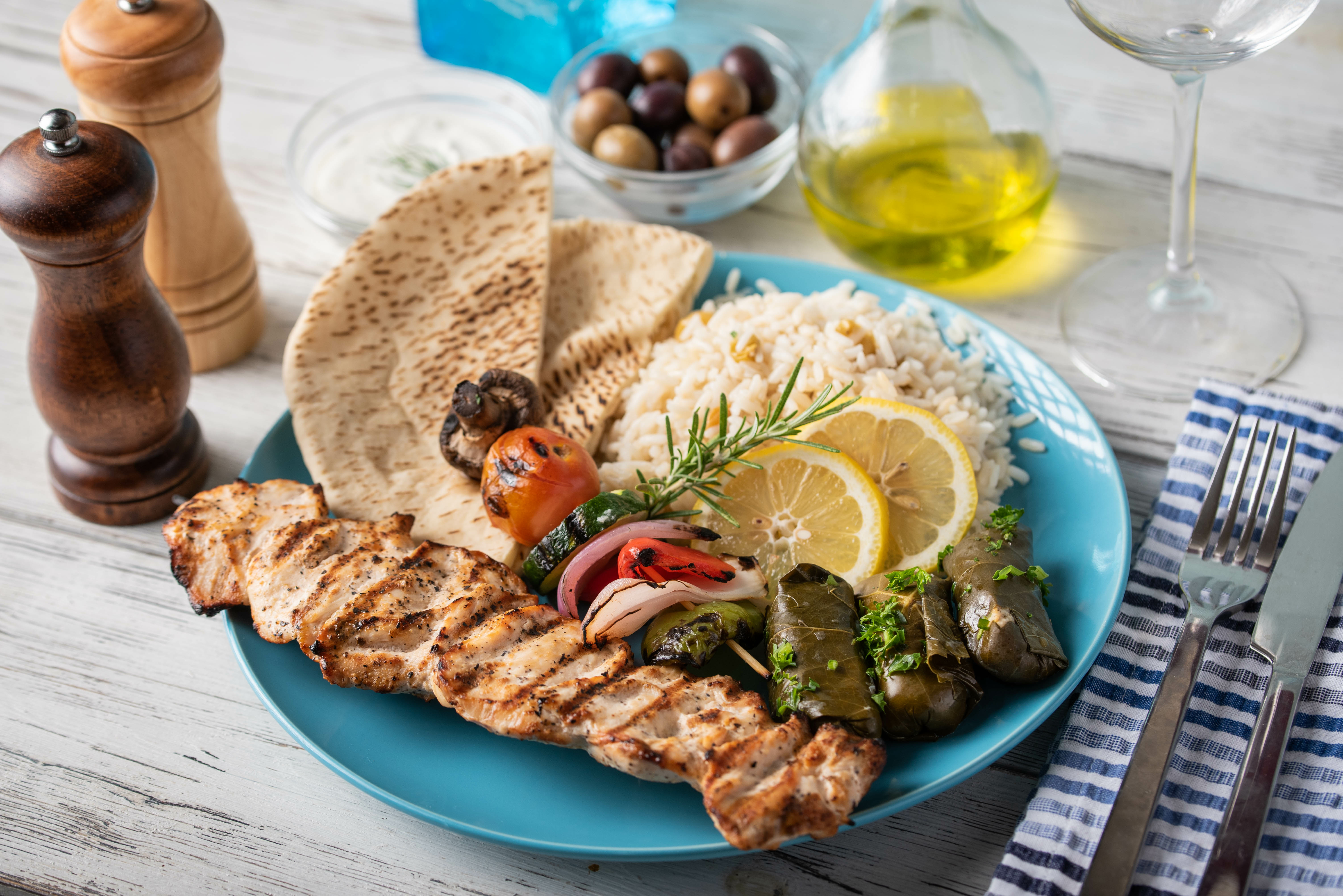 Greek dish spread